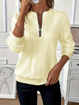 Women's Cable Knit Jumper | Zip Neckline & Cosy Warmth 10