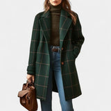 Women's Plaid Trench Coat | Tailored Fit & Warm 3