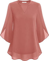 Women's V-Neck Blouse | Flowy Petal Sleeve Design
