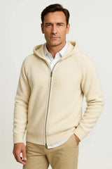 Men's Hooded Cardigan | Thick Knit & Warm