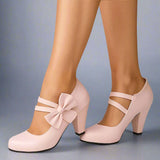 Women's Bow Heels | Comfortable Block Heel