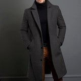 Men's Long Winter Coat | Slim-Fit & Wind Proof