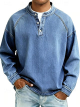Men's Henley Shirt | Relaxed Fit & Vintage Finish 11