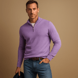 Men's Half Zip Jumper | Ribbed Funnel Neck