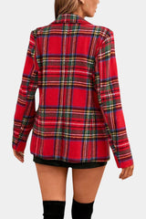 Women's Checkered Blazer | Long Line & Single Button 4