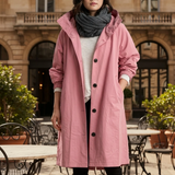 Women's Longline Jacket | Hooded & Button Front