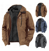 Men's Hooded Jacket | Fleece-Lined & Warm for Winter