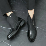 Men's Ankle Boots | Zip-Up Brogue Detail