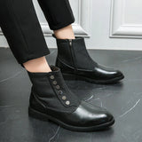 Men's Ankle Boots | Zip-Up Brogue Detail