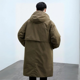 Men's Long Coat | Hooded & Wind Resistant