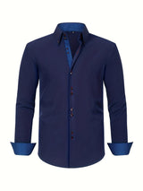 Men's Slim Fit Shirt | Double Collar with Contrast Cuffs
