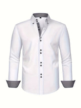 Men's Slim Fit Shirt | Double Collar with Contrast Cuffs