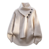 Women's Cozy Sweater | Scarf Neckline & Soft Comfort 5