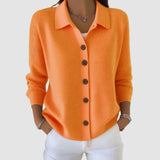 Women's Cardigan Sweater | Classic Collar & Relaxed Fit