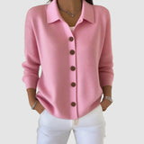 Women's Cardigan Sweater | Classic Collar & Relaxed Fit