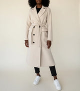 Women's Belted Midi Overcoat | Double-Breasted & Warm 1