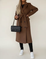 Women's Belted Midi Overcoat | Double-Breasted & Warm 3