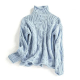 Women's Cable Knit Turtleneck Sweater | Cozy & Loose Fit 2