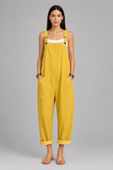 Women Jumpsuit | Relaxed Fit & Embroidered Design