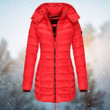 Women's Long Puffer Jacket | Hooded & Warm 5
