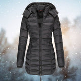 Women's Long Puffer Jacket | Hooded & Warm 6