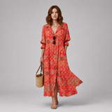 Women's Midi Dress | Button-Up Shirt Dress Style