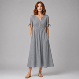 Women's Midi Dress | Cold Shoulder Eyelet Design