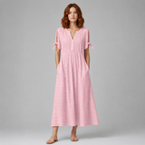 Women's Midi Dress | Cold Shoulder Eyelet Design