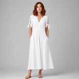 Women's Midi Dress | Cold Shoulder Eyelet Design