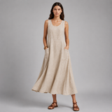 Women's Midi Dress | Sleeveless A-Line Design