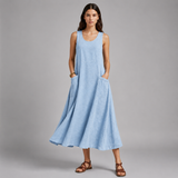 Women's Midi Dress | Sleeveless A-Line Design