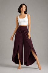 Women's Wide Leg Trousers | High Waist, Split Hem & Flowy Palazzo Fit