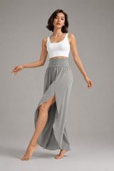 Women's Wide Leg Trousers | High Waist, Split Hem & Flowy Palazzo Fit