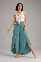 Women's Wide Leg Trousers | High Waist, Split Hem & Flowy Palazzo Fit