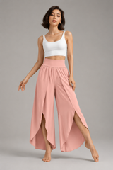 Women's Wide Leg Trousers | High Waist, Split Hem & Flowy Palazzo Fit