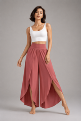 Women's Wide Leg Trousers | High Waist, Split Hem & Flowy Palazzo Fit